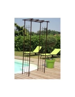 Pergola "modèle étroit" Coloris Fer Vieilli 9 Pergola "modèle étroit" Coloris Fer Vieilli -Art de jardin pour la maison pergola modele etroit coloris fer vieilli 1 2