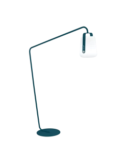 Pied De Lampe Balad Déporté Pour Terrasse Et Jardin - Bleu Acapulco