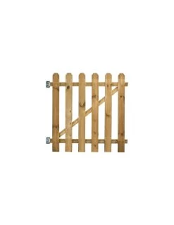 Portillon à Lattes Droites En Bois Traité H100xL100 Cm