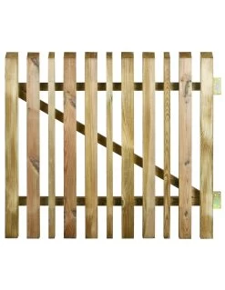 Portillon Oblik Lames Alternées - Bois Traité 90x100 Cm