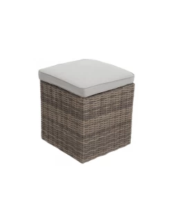 Pouf Rhodes Carré - Résine Synthétique - Naturae