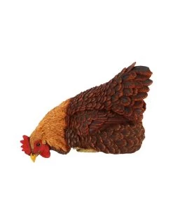 ESSCHERT DESIGN Poule Décorative à Poser Sur Un Mur - Marron -Art de jardin pour la maison poule decorative a poser set de 3 pieces 13