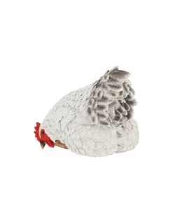 ESSCHERT DESIGN Poule Décorative à Poser Sur Un Mur - Blanche -Art de jardin pour la maison poule decorative a poser set de 3 pieces 4