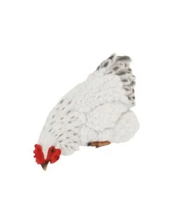 ESSCHERT DESIGN Poule Décorative à Poser Sur Un Mur - Blanche -Art de jardin pour la maison poule decorative a poser set de 3 pieces 5
