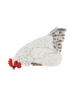 ESSCHERT DESIGN Poule Décorative à Poser Sur Un Mur - Blanche -Art de jardin pour la maison poule decorative a poser set de 3 pieces 6