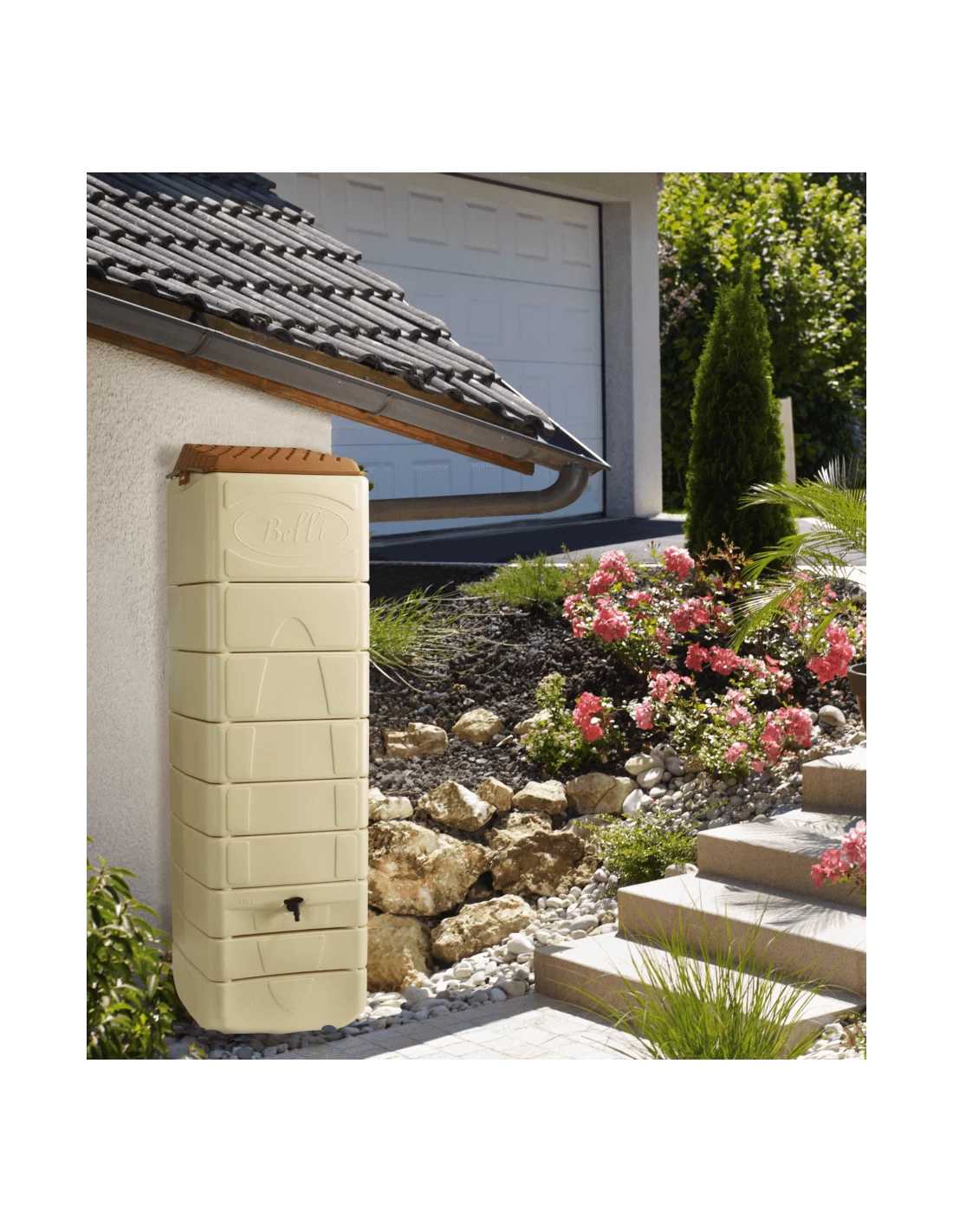 Art de jardin pour la maison -Art de jardin pour la maison recuperateur a eau mural 650 litres beige 1