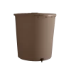 Récupérateur à Eau Rond 350 Litres Taupe Avec Couvercle Clipsé Et Robinet -Art de jardin pour la maison recuperateur a eau rond 350 litres taupe avec couvercle clipse et robinet