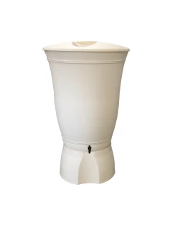 Récupérateur à Eau Rond Floral 300 Litres Beige