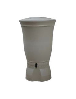 Récupérateur à Eau Rond Floral 300 Litres Taupe