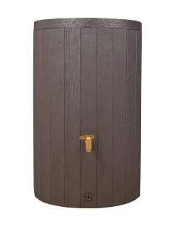 Garantia Récupérateur D'eau Madera 220 L Brun Avec Couvercle -Art de jardin pour la maison recuperateur d eau madera 220 l brun avec couvercle 2
