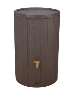 Garantia Récupérateur D'eau Madera 220 L Brun Avec Couvercle -Art de jardin pour la maison recuperateur d eau madera 220 l brun avec couvercle 3