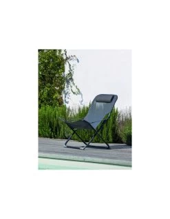 Relax De Jardin Pliant Easy - Graphite / Gris -Art de jardin pour la maison relax de jardin pliant easy toile au choix 5
