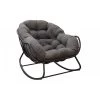 Royal II Rocking Chair Acier - Coussin Grey/gris -Art de jardin pour la maison royal ii rocking chair acier coussin greygris