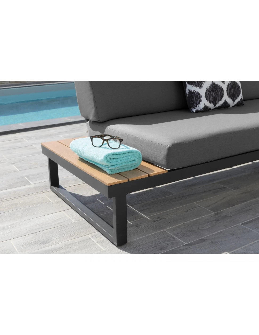 Salon D'angle Staten Avec Tablettes - Grey / Gris 15 Salon D'angle Staten Avec Tablettes - Grey / Gris – Image 13