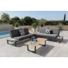 Salon D'angle Staten Avec Tablettes - Graphite / Oak -Art de jardin pour la maison salon d angle staten avec tablettes coloris au choix 27