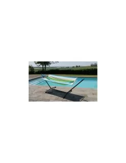 Set Hamac Metalik - Hamac Avec Support - Jobek - Vert Bleu écru 10 Set Hamac Metalik - Hamac Avec Support - Jobek - Vert Bleu écru -Art de jardin pour la maison set hamac metalik hamac avec support toile au choix jobek 3