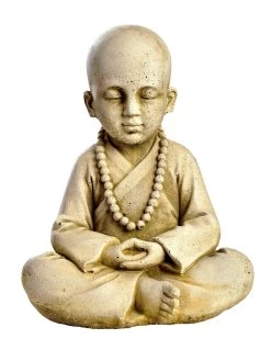 Statue Moine Assis H.23 Cm Au Choix