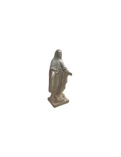 Statue Vierge H.86 Cm Patinée Vieillie