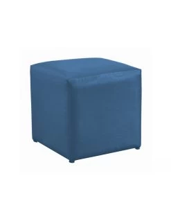 Tabouret CUB 43 X 43 Cm En Aluminium Et Toile TPEP - Bleu