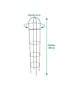 Tipis "obélisque" Anthracite Au Choix - 1.5 M -Art de jardin pour la maison tipis obelisque anthracite au choix 3