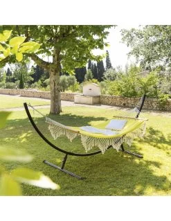 Toile De Hamac Rialto - L.200 X P.100 Cm - Curry 6 Toile De Hamac Rialto - L.200 X P.100 Cm - Curry -Art de jardin pour la maison toile de hamac rialto l200 x p100 cm curry 1