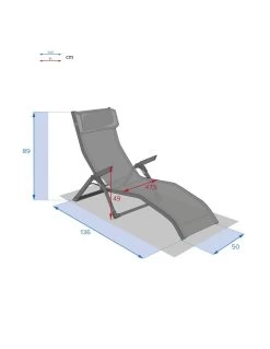 Transat Basculant Decima - Aluminium Et Texaline - Noisette / Praline -Art de jardin pour la maison transat basculant decima aluminium et texaline noisette praline 6
