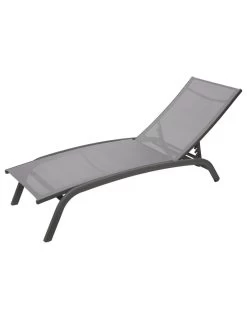 Transat Bonao 4 Positions - Aluminium Et Texaline - Graphite / Galet