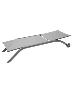 Transat De Jardin Milenio - 5 Positions - Aluminium Et Texaline - Galet / Graphite -Art de jardin pour la maison transat de jardin milenio 5 positions aluminium et texaline galet graphite 4