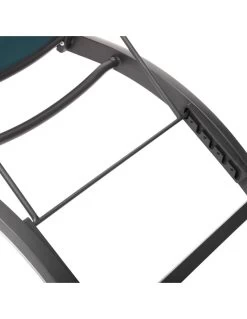 Transat De Jardin Milenio - 5 Positions - Aluminium Et Texaline - Graphite / Bleu Canard -Art de jardin pour la maison transat de jardin milenio 5 positions aluminium et texaline graphite bleu canard 3