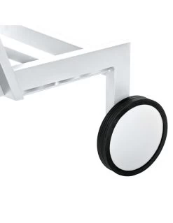 Transat De Jardin Ocala 4 Positions Aluminium Et Texaline - Blanc Et Noisette -Art de jardin pour la maison transat de jardin ocala 4 positions aluminium et texaline 10