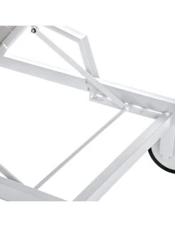 Transat De Jardin Ocala 4 Positions Aluminium Et Texaline - Blanc Et Noisette -Art de jardin pour la maison transat de jardin ocala 4 positions aluminium et texaline 11