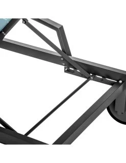 Transat De Jardin Ocala 4 Positions Aluminium Et Texaline - Graphite / Bleu Canard -Art de jardin pour la maison transat de jardin ocala 4 positions aluminium et texaline 5