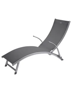 Transat Pliant Samba - 4 Positions - Aluminium Anodisé - Ardoise