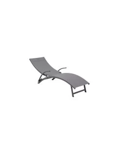 Transat Pliant Samba - 4 Positions - Aluminium Anodisé - Graphite / Anthracite