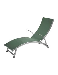 Transat Pliant Samba - 4 Positions - Aluminium Anodisé - Graphite / Olive -Art de jardin pour la maison transat pliant samba 4 positions aluminium anodise graphite olive 4